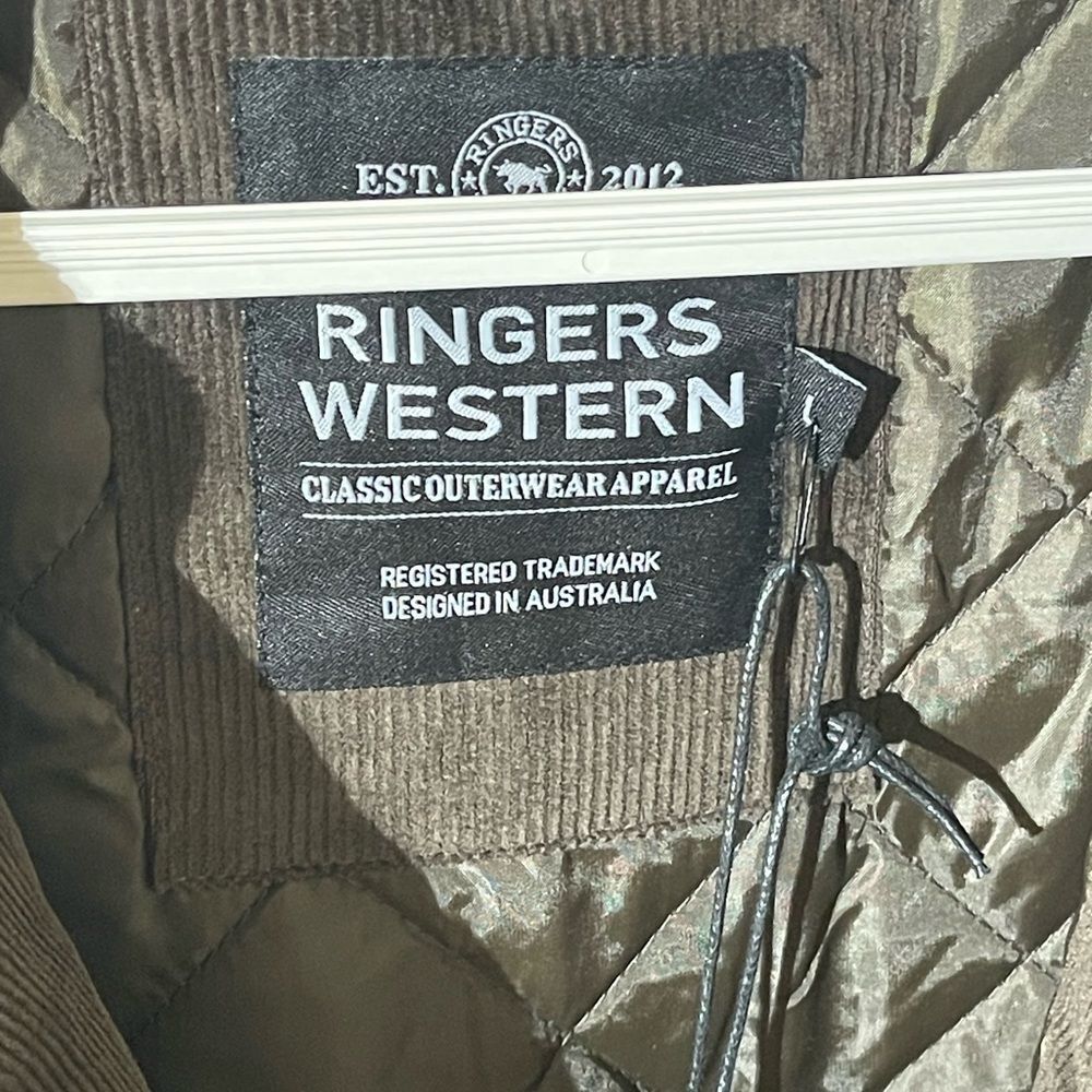 NWT Ringers Western Men's Brown Military-Style Field Jacket - Picture 3 of 7